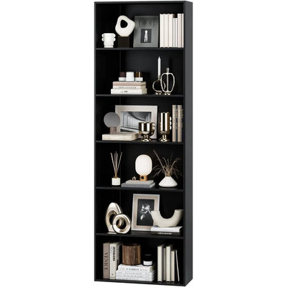 6-Tier Open Bookcase and Bookshelf