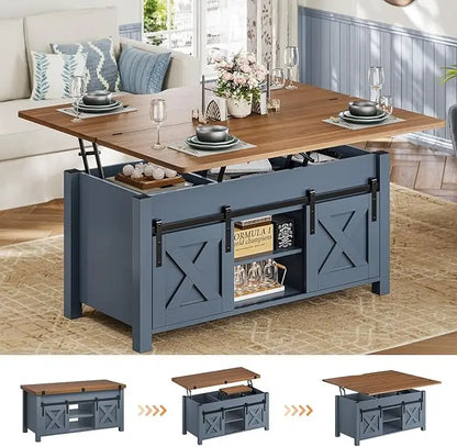 Farmhouse, 4 in 1 Multi-Function, Lift Top Coffee Table