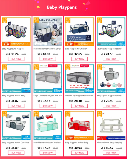 Baby Playpen for Children with Foam Protector, Ball Pit Playpen