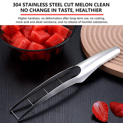 Stainless Steel Watermelon Cutter Summer Watermelon Slicer Without Dirty Hands Multi Functional Slicer For Melon Kitchen Tools