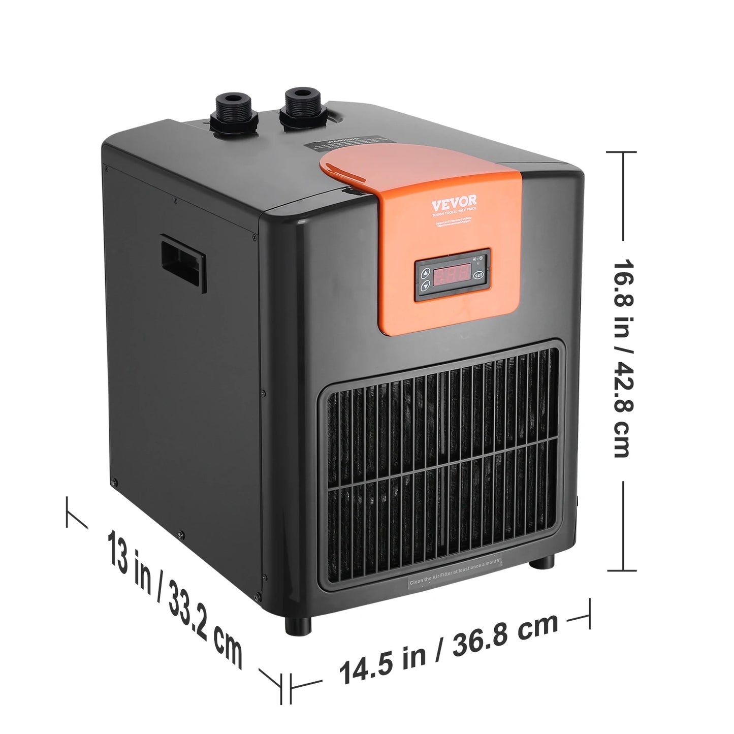 VEVOR Aquarium Chiller 0.25/0.33/0.1/1.5HP Hydroponic Water Chiller Quiet Refrigeration Compressor for Fresh Water Fish Tank