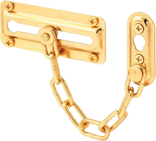 U 9905 Chain Door Guard, Steel with Brass Finish (Single Pack)