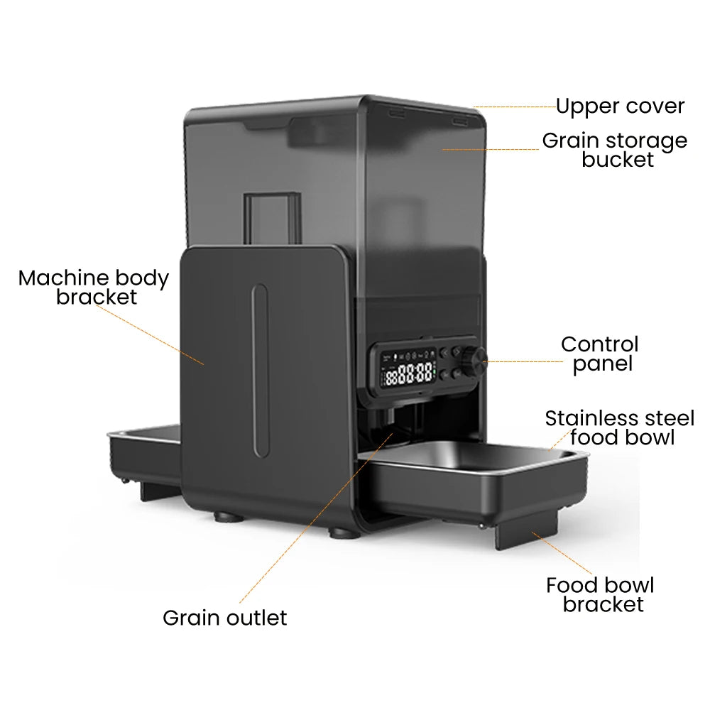 Smart Pet Feeder Automatic for Cats and Dogs - with Timed & Quantitative Feeding, Slow Food Function, Automatic Food Dispenser