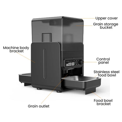 Smart Pet Feeder Automatic for Cats and Dogs - with Timed & Quantitative Feeding, Slow Food Function, Automatic Food Dispenser