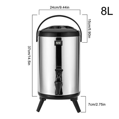 Insulated Beverage Dispenser 12L 10L  8L Stainless Steel Thermal Carafe Pot With Spigot