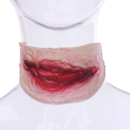Temporary Halloween Wound Tatoos.  Tattoo Sticker Horror Simulated Throat Incision Scar