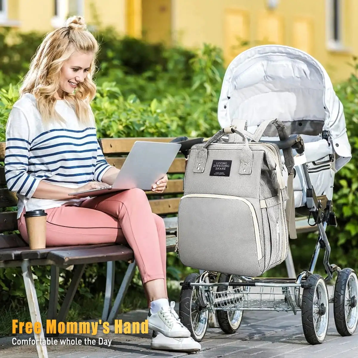 Diaper Bag Mommy Backpack. Large Capacity, Baby Multi-function, Waterproof