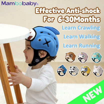 Anti-Shock Baby Helmet Toddler Head Protector, Headgear for Infant, Learn Crawl, Walk