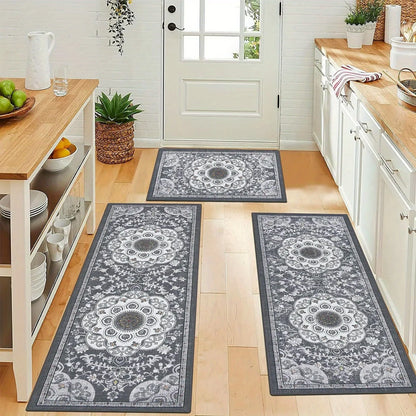 3 pcs set floor mat Bohemian style rugs kitchen carpet