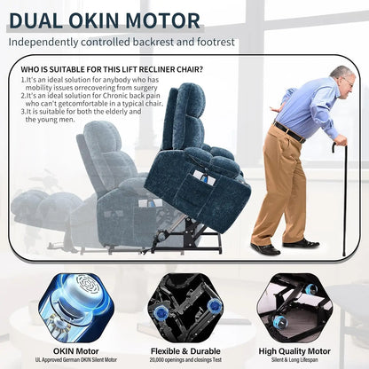 Infinite Position Soft Fabric Power Electric Recliner